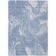 3' X 5' Blue And Sky Blue Abstract Washable Indoor Outdoor Area Rug