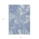 5' X 8' Blue And Sky Blue Abstract Washable Indoor Outdoor Area Rug