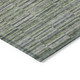 9' X 12' Olive Green And Gray Striped Washable Indoor Outdoor Area Rug