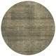 8' Brown Beige And Taupe Round Striped Washable Indoor Outdoor Area Rug
