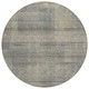 8' Khaki Beige And Gray Round Striped Washable Indoor Outdoor Area Rug