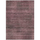10' X 14' Merlot And Gray Striped Washable Indoor Outdoor Area Rug