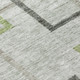 8' Green And Charcoal Round Geometric Washable Indoor Outdoor Area Rug