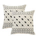 Set of Two 20" White Chevron Throw Pillows