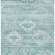 3' X 5' Aqua Turquoise And Ivory Southwestern Washable Indoor Outdoor Area Rug
