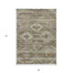 3' X 5' Brown Beige And Tan Southwestern Washable Indoor Outdoor Area Rug