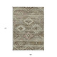 9' X 12' Brown Beige And Tan Southwestern Washable Indoor Outdoor Area Rug