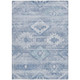 10' X 14' Denim Blue And Sky Blue Southwestern Washable Indoor Outdoor Area Rug