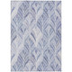 3' X 5' Denim Blue And Sky Blue Geometric Washable Indoor Outdoor Area Rug