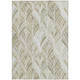 3' X 5' Khaki Tan And Beige Geometric Washable Indoor Outdoor Area Rug