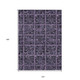 10' X 14' Purple Plum And Charcoal Medallion Washable Indoor Outdoor Area Rug
