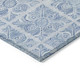 10' X 14' Sky Blue And Denim Blue Medallion Washable Indoor Outdoor Area Rug