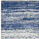 10' X 14' Navy Blue And Ivory Striped Washable Indoor Outdoor Area Rug