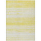 3' X 5' Yellow And Ivory Striped Washable Indoor Outdoor Area Rug