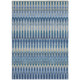 3' X 5' Denim Blue And Sky Blue Southwestern Washable Indoor Outdoor Area Rug