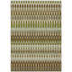 3' X 5' Artichoke Green And Brown Southwestern Washable Indoor Outdoor Area Rug