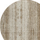 8' Brown And Ivory Round Striped Washable Indoor Outdoor Area Rug