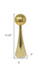 10" Gold Stainless Steel Tabletop Taper Candlestick
