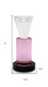 7" Pink Abstract Crystal Tabletop Wedding Taper Candlestick