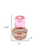 5" Pink And Clear Faceted Crystal Tabletop Taper Candlestick