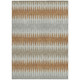 5' X 8' Orange Gray And Beige Striped Washable Indoor Outdoor Area Rug