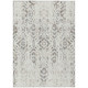 5' X 8' Ivory And Brown Floral Washable Indoor Outdoor Area Rug