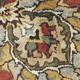 8' X 11' Sienna Gold And Green New Zealand Lambs Wool Floral Vines Hand Tufted Area Rug