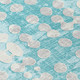 8' X 10' Teal Blue And Ivory Abstract Washable Indoor Outdoor Area Rug