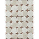 3' X 5' Brown Beige And Ivory Abstract Washable Indoor Outdoor Area Rug