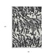 8' X 10' Black Gray And Ivory Animal Print Washable Indoor Outdoor Area Rug