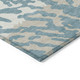 9' X 12' Teal Blue Beige And Ivory Animal Print Washable Indoor Outdoor Area Rug