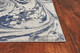 8' X 10' Blue Gray And Ivory Abstract Area Rug