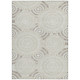 10' X 14' Taupe And Brown Geometric Washable Indoor Outdoor Area Rug