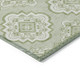 10' X 14' Artichoke Green And Ivory Medallion Washable Indoor Outdoor Area Rug