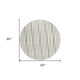 8' Ivory Brown And Beige Round Geometric Washable Indoor Outdoor Area Rug