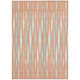 8' X 10' Salmon Gray And Ivory Geometric Washable Indoor Outdoor Area Rug