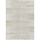 5' X 8' Ivory And Beige Striped Washable Indoor Outdoor Area Rug