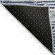 8' X 10' Navy Blue And Ivory Striped Washable Indoor Outdoor Area Rug