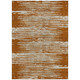 10' X 14' Brown Gray And Ivory Striped Washable Indoor Outdoor Area Rug