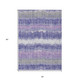 3' X 5' Purple And Gray Striped Washable Indoor Outdoor Area Rug