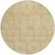 8' Gold And Ivory Round Geometric Washable Indoor Outdoor Area Rug