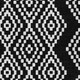 8' X 10' Black And Ivory Geometric Washable Indoor Outdoor Area Rug