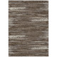 3' X 5' Brown And Ivory Striped Washable Indoor Outdoor Area Rug