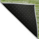 3' X 5' Green And Ivory Striped Washable Indoor Outdoor Area Rug