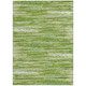 5' X 8' Green And Ivory Striped Washable Indoor Outdoor Area Rug