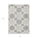 3' X 5' Ivory Brown And Gray Geometric Washable Indoor Outdoor Area Rug