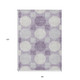 8' X 10' Purple And Ivory Geometric Washable Indoor Outdoor Area Rug