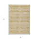 8' X 10' Gold And Ivory Southwestern Washable Indoor Outdoor Area Rug