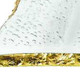 18 Mouth Blown Rectangular Edge Gold Leaf Serving Platter Or Tray