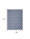 9' X 12' Blue Floral Stain Resistant Non Skid Area Rug